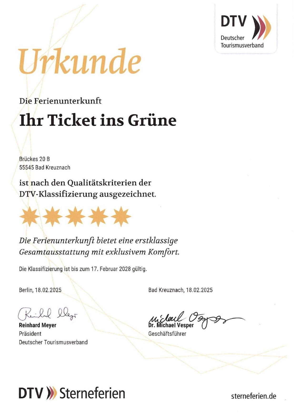 Ihr Ticket Ins Gruene - Topmoderne 5-Sterne-Ferienwohnung 바트크로이즈나흐 외부 사진